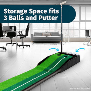 Tapis d'entraînement de golf portable avec retour de balle pour l'entraînement au putting - Product Image 5