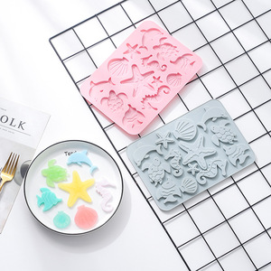 Moldes de Silicona Antiadherentes con Temática de Animales Marinos, Reutilizables, de Grado Alimenticio, Lindos Moldes Magnéticos de Silicona para Chocolate, Dulces y Hielo - Product Image 4
