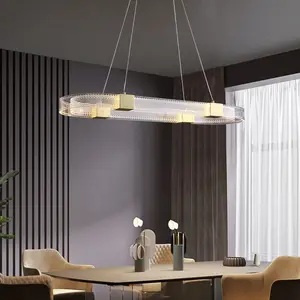 2024 Pendant Light Crystal Chandelier Modern Lustre Led Chandeliers Lighting Living Dining Room Decor Led Chandelier Lamp