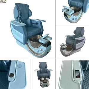 Silla de spa de manicura y pedicura individual <span class=keywords><strong>con</strong></span> respaldo de ala para salón de belleza <span class=keywords><strong>con</strong></span> armario de almacenamiento - Product Image 1