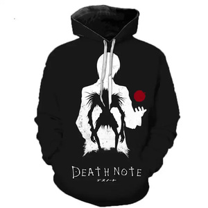 เสื้อฮู้ดโพลีเอสเตอร์พิมพ์ลายซับลิเมชันลายการ์ตูนอะนิเมะมรณะ - Product Image 2