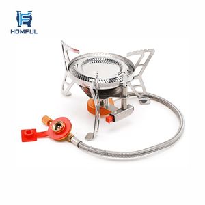 Réchaud à <span class=keywords><strong>gaz</strong></span> de <span class=keywords><strong>camping</strong></span> pliable HOMFUL, type séparé, anti-vent, anti-explosion, pour l'extérieur - Product Image 1