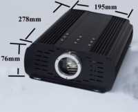 Moteur d'éclairage LED à fibre optique 75W RGBW avec roue scintillante, application et télécommande RF, indice de protection IP20, en alliage d'aluminium