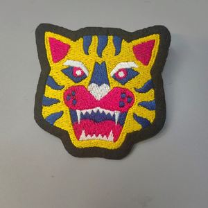 Wholesale High Density Woven Fabric Patch Custom 3D <b>Puff</b> LOGO Badges Iron on Embroidery Patches for Garment Clothes - Product Image 2