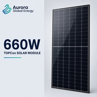 Panneau solaire monocristallin noir 660W anti-PID à faible dégradation certifié IEC pour installation photovoltaïque raccordée au réseau sur balcon de villa