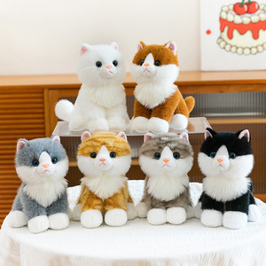 Adorabile Peluche a Forma di Gattino Simulato Super Morbido Giocattolo Confortante per Bambini Imbottito in Cotone PP e Velluto - Product Image 3