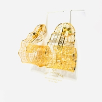 Golden Star Jewelry 2023 Boucles d'oreilles indiennes de luxe en plaqué or de créateur brésilien Dubai pour femmes
