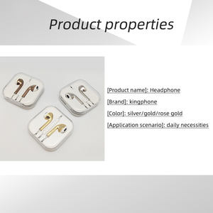 Aceptar patrón de logotipo personalizado Calidad de sonido Premium Auriculares con cable semiintrauditivos dorados de alta calidad - Product Image 6