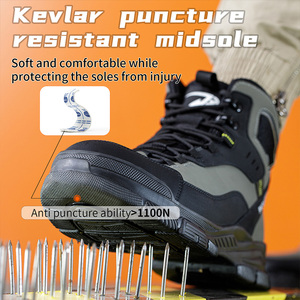 Chaussures de sécurité de haute qualité pour hommes, chaussures de travail à embout en acier, bottes de sécurité anti-écrasement, bottes de travail indestructibles - Product Image 6