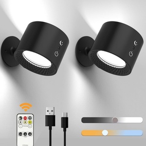 LED Wall Lamp Magnetic USB Rechargeable 3Color Temperature Adjustable <b>Light</b> Indoor Wall Lamp Remote Control Night <b>Light</b> - Product Image 4