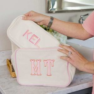 High-value Embroidered Letters <b>Cosmetic</b> <b>Bag</b> <b>Travel</b> Portable Large-capacity Toiletry Storage <b>Bag</b> - Product Image 2