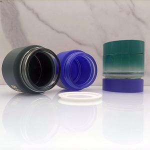 2oz Cosmetics Glass Jars Skincare Packaging Black Amber <b>Small</b> Cream <b>Container</b> Glass Jar With Lids - Product Image 1