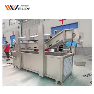 Continuous Belt Vegetable Mushroom Banana Chips Chicken Paw Blancher Steam Boiling Almond Peanut Blanching Machine