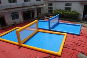 Set da Gioco di <span class=keywords><strong>Pallavolo</strong></span> Gonfiabile da Spiaggia con Rete, Campo da <span class=keywords><strong>Pallavolo</strong></span> Gonfiabile per Noleggio e <span class=keywords><strong>Giochi</strong></span> in Piscina - Product Image 2
