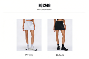 <span class=keywords><strong>Jupe</strong></span> athlétique taille haute FQL249 à séchage rapide <span class=keywords><strong>avec</strong></span> ourlet festonné, ceinture extensible et <span class=keywords><strong>short</strong></span> <span class=keywords><strong>intégré</strong></span> pour le tennis et le pickleball - Product Image 4