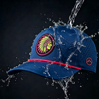 Casquette de golf personnalisée en gros, casquette de sport 5 panneaux perforée au laser avec logo pour l'extérieur