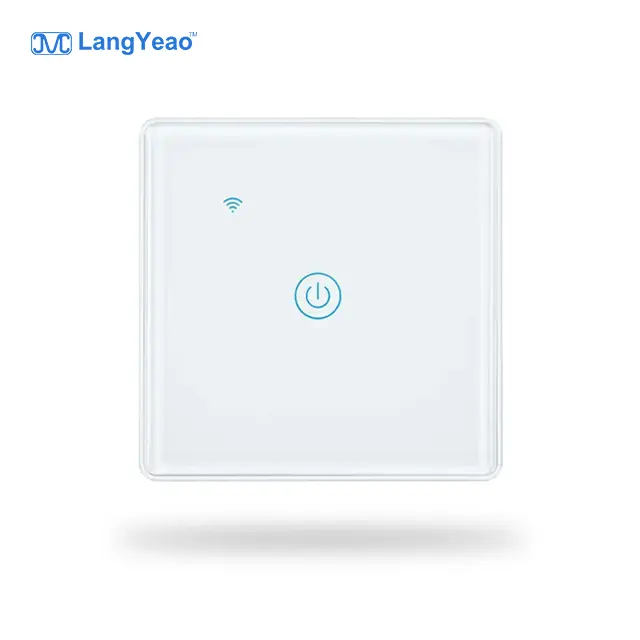 LangYeao NOUVEAU Design Smart Life Home House 220V 2.5D Glass Smart Switch WiFi Wireless Remote LED Light Tuya Wall Switch