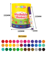 Stylo aquarelle à pointe conique lavable, jouets de dessin pour l'éducation précoce des enfants, ensemble de 36 couleurs, marqueur artistique, stylo de coloriage pour bébé soluble dans l'eau