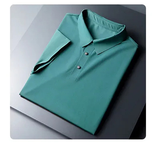 Polo à manches courtes de couleur unie respirant pour les loisirs coupe ajustée de bonne qualité pour hommes - Product Image 4