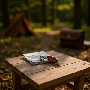 Cuchillo plegable multifuncional portátil de acero inoxidable para acampar al aire libre. - Product Image 3