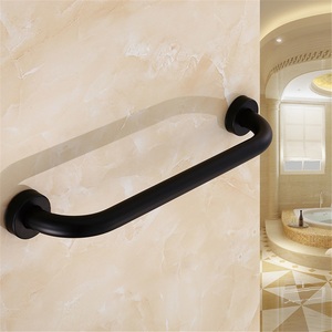 Barra de Apoyo de Hierro Negra para Baño, Montada en la Pared, Moderna, Ecológica, Segura para Personas Mayores, Antideslizante, para Inodoro y Bañera - Product Image 4