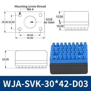 Ventosa Industriale Wenjin 30 40 per PCB con Valvola di Non Ritorno per la Manipolazione di Schede Elettroniche in Sistemi di Automazione - Product Image 6