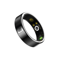 Anneau intelligent Podomètre Oxymètre Tracker de forme physique Téléphone avec suivi de la fréquence cardiaque Suivi du sommeil Surveillance de la santé Anneau intelligent pour hommes et femmes