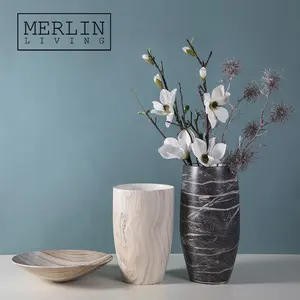 Merlin Living Marble Vase Ceramic Home Decor Flower Vase Other Home Decor Hotel Decor Chaozhou Ceramic Factory Wholesale