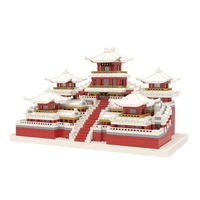 Bricolage Architecture traditionnelle chinoise Construction Micro briques Epang Palace Mini blocs de construction ensemble de jouets pour enfants et adultes