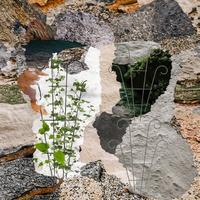 Treillis métallique pour plantes en pot, treillis de support pour plantes grimpantes à bord festonné, treillis de jardin pour la lierre, le clématite et les plantes en pot