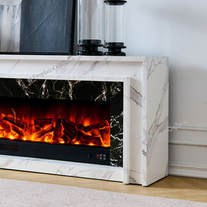 फ्रेंच शैली संगमरमर mdf लकड़ी के इनडोर का उपयोग इलेक्ट्रिक फायरप्लेस मैटल फ्रीस्टैंडिंग टीवी कैबिनेट फायरप्लेस टीवी यूनिट - Product Image 5