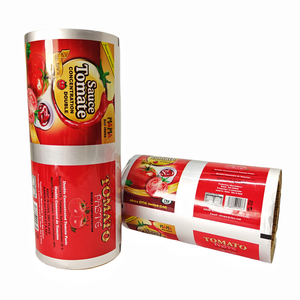 Film d'emballage plastique imprimé de qualité pour pâte de tomate, rouleau de film plastique en aluminium pour tomates sautées - Product Image 5