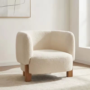 Fauteuil individuel élégant et populaire à vendre – Chaise <span class=keywords><strong>de</strong></span> réception moderne blanc crème pour salon – Chaise <span class=keywords><strong>de</strong></span> loisirs <span class=keywords><strong>de</strong></span> style minimaliste moderne - Product Image 1