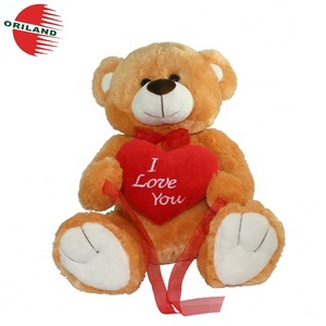 Tùy Chỉnh Couple Tim Teddy Bear Nhồi Bông Đồ Chơi Valentines Quà Tặng - Product Image 2