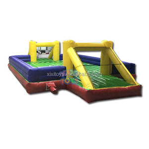 Terrain de football gonflable de savon de haute qualité pour jeu d'enfants, mur gonflable de <span class=keywords><strong>but</strong></span> de cible de coup de pied de football avec <span class=keywords><strong>lit</strong></span> d'air - Product Image 1