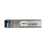 Modul Optik SFP TINCAM Factory 155Mbps Berkualitas Tinggi 1310nm 2km MM SM Simplex Dual-fiber Transceiver Konektor LC CE ROHS FCC