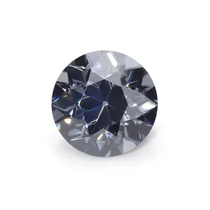 Starsgem 8.0 มม.ยุโรปเก่าตัดรอบสีเทาสีดำ Moissanite สำหรับสีเทา Moissanite แหวน Eternity