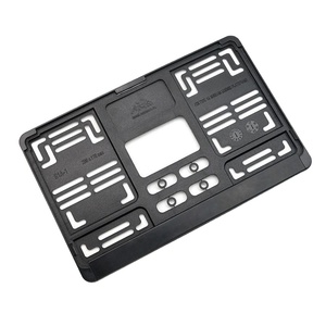 Cadre de plaque d'immatriculation russe en plastique noir, support de numéro de voiture standard européen - Product Image 1