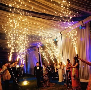 Pistolet à feux d'artifice portatif à piles, sans flamme, à étincelles froides, pour fête d'anniversaire, mariage - Product Image 4