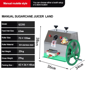 Presse-canne à sucre électrique, machine à presser la canne à sucre, en acier inoxydable, commerciale, automatique, à courant continu - Product Image 4