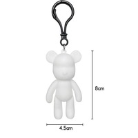 Porte-clés ourson fluide fait main DIY Porte-clés Spaceman fluide Artisanat en résine