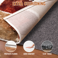 Tapis de sol extra épais non adhésif en tissu non tissé polyester moderne, coussin antidérapant pour sols durs