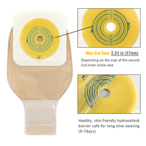 Carbou siêu thuận tiện để sử dụng không có rò rỉ U hình dạng 15-57 Mét hai mảnh đóng cửa chứa chất thải túi cho <span class=keywords><strong>colostomy</strong></span> - Product Image 5