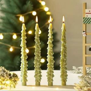 Candela Aromatica Natalizia <span class=keywords><strong>a</strong></span> Stelo Lungo con Design Raffinato, <span class=keywords><strong>Cera</strong></span> Senza Fumo per Decorazioni Festive - Product Image 5