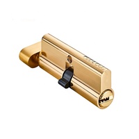 Cylindre de Serrure en Aluminium, Goupille en Laiton, Barillet en Laiton, Cylindre à Bouton Moleté