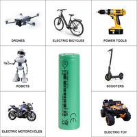 Batterie rechargeable OEM 18650 2000mAh 3.7V 3C Grade Solid State 1000-Cycle pour moto électrique, voiturette de golf et applications énergétiques