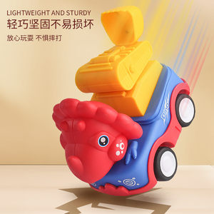 Appuyez et partez friction en plastique <span class=keywords><strong>dessin</strong></span> <span class=keywords><strong>animé</strong></span> mignon dinosaure ingénieur de course friction jouet véhicule jouet <span class=keywords><strong>camion</strong></span> de construction - Product Image 6