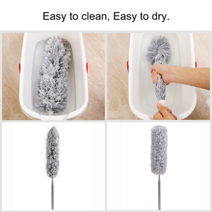 Cleanhome Portable Magic <strong>Duster</strong> 245cm Max Length Feather Head Flexible Soft Spin <strong>Cleaning</strong> <strong>Duster</strong> Removable for Ceiling <strong>Cleaning</strong> - Product Image 6