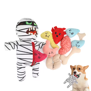 Juguete Masticable para Perros con Diseño de Momia de Halloween, 9 en 1, Divertido, Ecológico, de Peluche, con Sonido, para Entrenamiento - Product Image 3