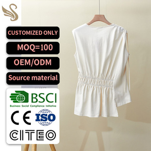Canotta da Donna Estiva a Maniche Corte, Intimo Traspirante in Cotone Eco-Friendly, Casual, Regolare, ODM, Ingrosso Guangdong - Product Image 2